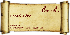 Csató Léna névjegykártya